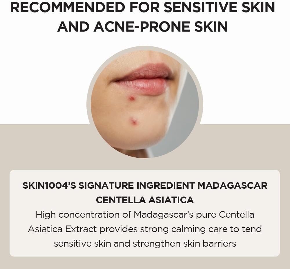 SKIN1004 Madagascar Centella Asiatica Ampoule Facial Serum 1.85 fl.oz, 55ml, Soothes Acne Prone and Sensitive Skin